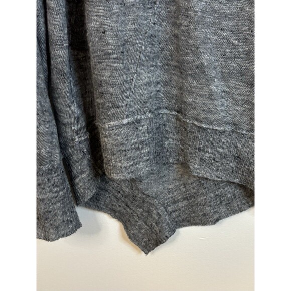 EILEEN FISHER Blue Delave Linen Lightweight Sheer Pullover Sweater XL Asymmetric - Picture 5 of 10